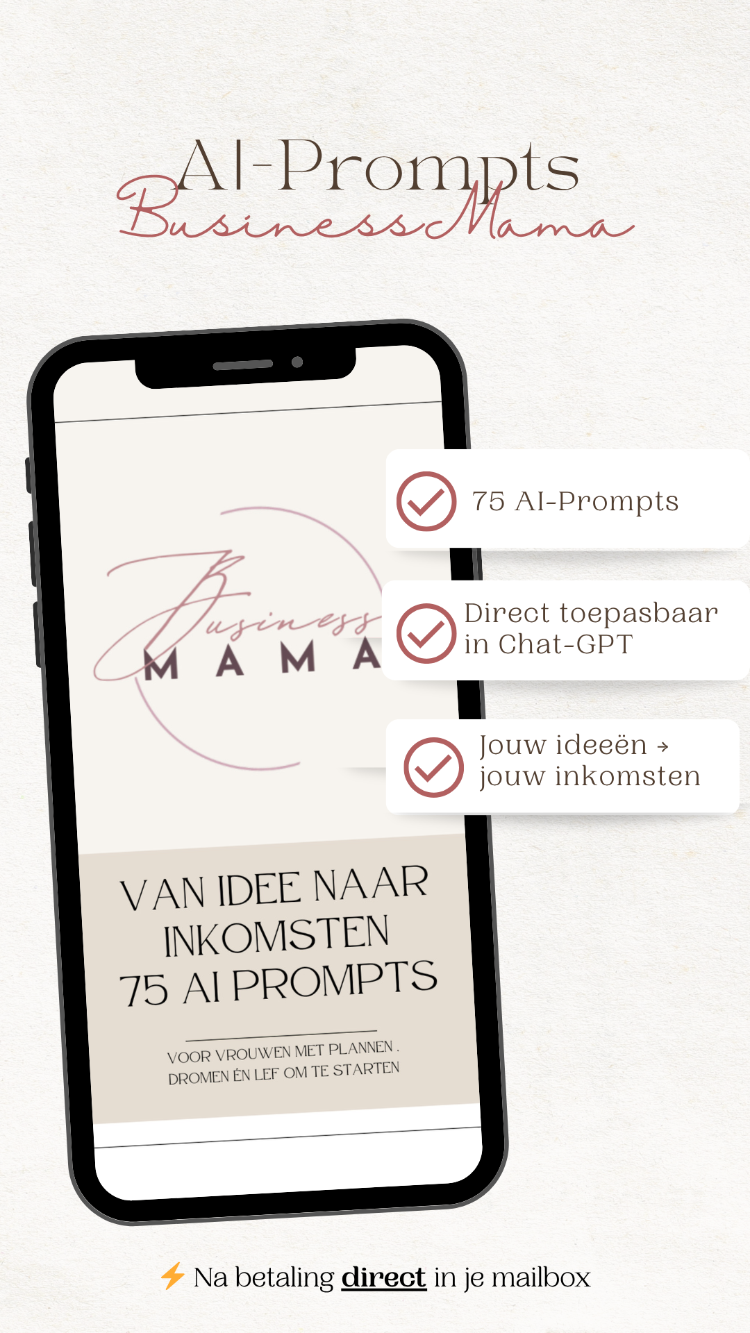 Van idee naar inkomsten