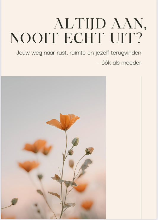 Altijd aan, nooit echt uit?
Ontdek waarom rust zo moeilijk is – en hoe jij daar verandering in brengt.